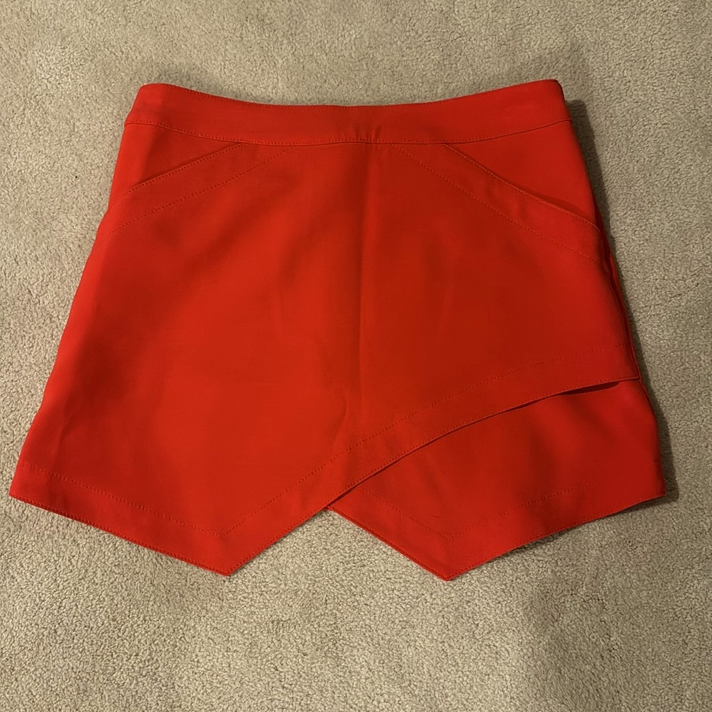 BCBGMaxAzria Red Orange Skirt
